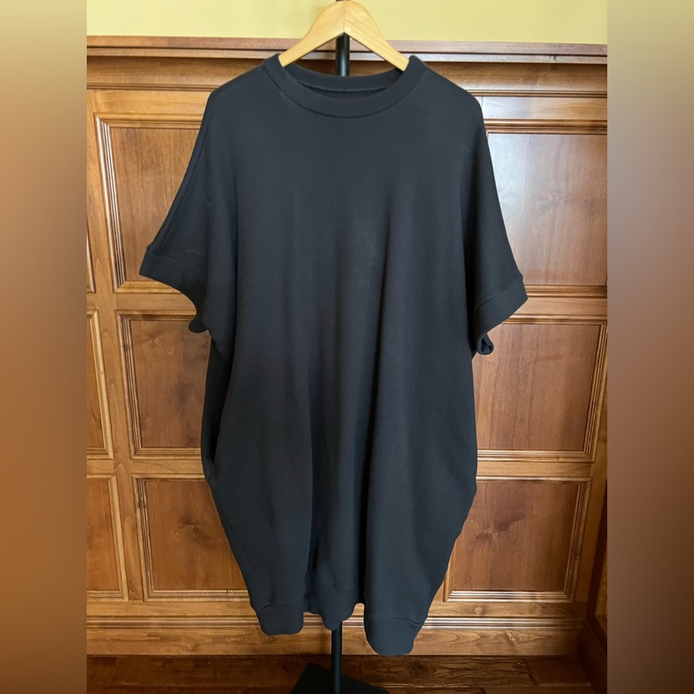 Yohji Yamamoto Sweatshirt Dress Charcoal Gray Size S
